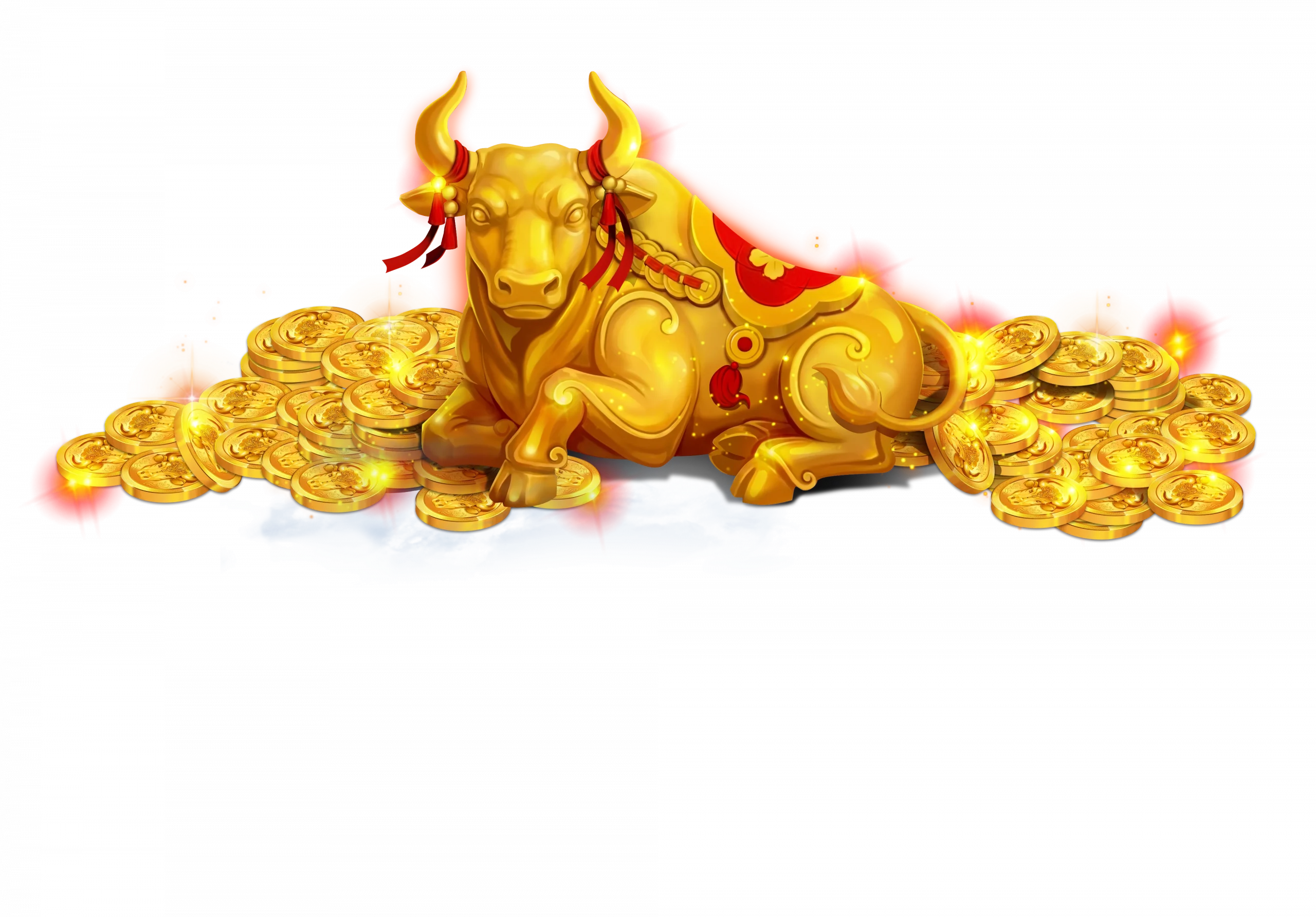 Gold ox statue